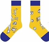 Lustige Socken für Männer Lustige Geschenke Damen Odd Socks Geburtstagsge Schenke Ostersockens Personalisiert Happy Socks (DE/NL/SE/PL, Numerisch, 39, 44, Regular, Regular, Badminton1)