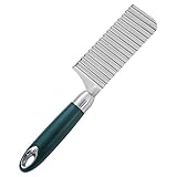 SHINEOFI Edelstahl Kartoffelschneider Wellenschneider mit Wellenmesser Ergonomischer Griff Pommes Frites und Gemüseschneider für Küche und Haushalt
