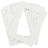 Anhow 8er Passepartout, Passepartout Karton 10x15 cm Innen für Bilder, Fotos, Kunstdrucken - Beige/ 1,5 mm
