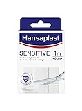 Hansaplast Sensitive Pflaster (1 m x 6 cm), zuschneidbare und hautfreundliche Wundpflaster mit Bacteria Shield & sicherer Klebkraft, schmerzlos zu entfernende Pflaster