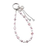 TEMOOUES Handy-Handschlaufe mit Perlen, Handy-Schlüsselband, Cartoon-Schmuck, für Damen und Mädchen, Anti-Verlust-Armband, Handyband