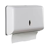 Papierhandtuchspender, kommerzielle Papierhandtuchspender für Badezimmer, Küche, Wandmontage, Papierhandtuchhalter, C-Falzung/Multifalzung, Papierhandtuchspender (weiß)