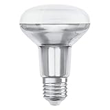 OSRAM Dimmbare R80 LED Reflektorlampe mit E27 Sockel, Warmweiss (2700K), Glas Spot, 9.6W, Ersatz für 100W-Reflektorlampe, LED SUPERSTAR R80, Warmweiß