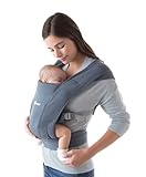 Ergobaby Embrace Babytrage für Neugeborene ab Geburt Extra Weich, Bauchtrage Baby-Tragetasche Ergonomisch, Oxford-Blau, 1 Stück (1er Pack)