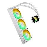 ASUS TUF Gaming LC III 360 ARGB White Edition All-in-One-Flüssig-CPU-Kühler vorinstallierte, integ. Dreifachlüfter, 400mm Schläuche,Intel LGA 1851,1700,1200 und AMD AM5,AM4,Aura ARGB Beleuchtung,weiß