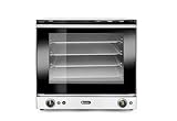 HENDI Heißluftofen H90S, mit Beschwadung, 4 Bleche inklusive, mit doppelverglaster Tür, Backofen, Temperaturbereich: 50°C bis 300°C, 230V, 2670W, 595×595×(H)570mm, Edelstahl