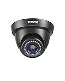 ZOSI CCTV 1080P 2MP 4-in-1 CVBS/AHD/CVI/TVI Video Überwachungskamera Außen Dome Kamera 3.6mm Linse 24M IR Nachtsicht mit OSD, Schwarz