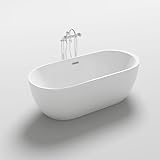 HOME DELUXE - freistehende Badewanne - CODO, Weiß - Maße:...