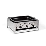 LAG Gasbräter 11kW 3-flammiger Edelstahl-Brenner mit emaillierter Stahlpfanne Gasgrill Gastrobräter Profigrill Verein