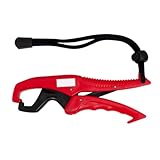 Duanthry Kunststoff-Clip, Fisch-Clip-Controller, Fischfänger, Fischheber, Angelausrüstung mit Slipseil, 25 cm, Rot