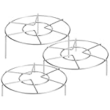 SHINEOFI Edelstahl Dampfeinsatz 3 Stück Dampfgarer Zubehör für Schnellkochtöpfe Rund mit Robustem Leicht zu Verstauendem Metall Dampfgestell für Küche