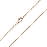 MATERIA Rosegold Ankerkette 925 Sterling Silber - 1,2mm Halskette silber in 40 45 50 60 70 cm verfügbar #K53, Länge Halskette:45 cm