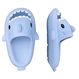 IASKDIN Hai Badelatschen Jungen Mädchen Shark Sildes Slippers Damen Herren Dusch Badeschuhe Lustig Sommer Strand Hausschuhe rutschfeste Badesandalen Kinder Badeschlappen