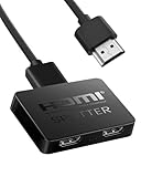 HDMI Splitter 1 in 2 Out, 4K hdmi Splitter 2 Monitore Gleichzeitig (NOT Extended Display), HDMI Verteiler 1 in2 Out mit PS3/4, HDTV (Hdmi Cable Not Included)
