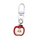 Hkfgdjdl Obst-Schlüsselanhänger, lebendiger Gelee-Frucht-Schlüsselanhänger, Kunstharz, Ringe, Taschenanhänger für Frauen und Mädchen, Frühlingszubehör