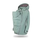 fun2bemum Enigma 4in1 BACK/FRONT Softshell Jacke,Tragejacke, Babytragejacke,Schwangerschaftsjacke MINT (L)