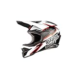 O'NEAL | Motocross-Helm | MX Enduro | ABS-Schale, Lüftungsöffnungen für optimale Kühlung | 3SRS Helmet Voltage V.23 | Erwachsene | Schwarz Weiß | Größe S (55/56 cm)