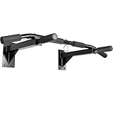 LUXTRI Klimmzugstange zur Wandmontage bis 200 kg, Klimmzug Stange aus Stahl mit gepolsterten Griffen, Fitness Zubehör Pull Up Bar für Training zu Hause, Trainingsstange für verschiedene Sportübungen