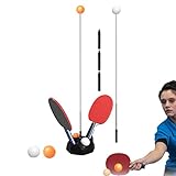 Tennisbaum – Tischtennistrainer elastisch mit weichem Schaft, Tennistrainer, Freizeit, Dekompression, Sport, 2 Tischtennisschläger, 6 Tischtennisbälle, Generic