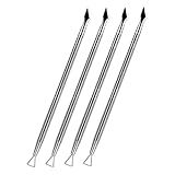 ELAYARD 4 Stück Teiliges Nagelhautschieber Edelstahl Doppelseitiges Maniküre werkzeug zum Entfernen von Nagelhaut und Abgestorbener Haut Langlebig und Professionell für Nagelpflege zu