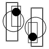 YiYa 2 Stück Metall Wanddekoration Metall Geometrische Wanddekoration Schwarzes Minimalistische Vertikale Abstrakte Wandkunst für Zuhause Wohnzimmer Schlafzimmer (Geometrie)
