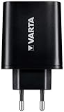 VARTA Ladegerät, Ladestecker mit 3 USB Anschlüssen: 1x USB C und 2x USB A, Wall Charger, Netzteil, Ladeadapter