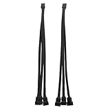 TEHAUX 2 Stück Pwm Fan Splitter Kabel Adapter für Kühlventilatoren Verlängerungskabel für Atx PC Gehäuse Hochpräzise und Stromsparend mit Geflochtenem Schutz