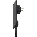 Schulte Elektrotechnik GmbH 1510 0000 0100 EVOline Plug Schutzkontakt-Stecker extraflach, schwarz