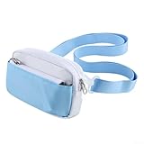Whychstore Stoßdämpfende Kameratasche, wasserdichte Stoffkameratasche, für Kodak Printomatic, mit Doppeltaschen und Schultergurt, Blau-Weiß