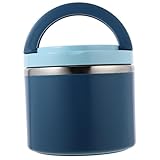 GREENADSCAPE Frühstückstasse Suppenbehälter Thermal- Lunchbox für Erwachsene Hafer Lunch-Box brotdose lebensmittel nudelholz Breibehälter Thermobecher zum Frühstück Rostfreier Stahl Blue