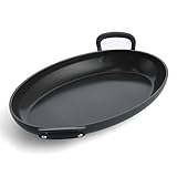 GreenPan Craft Hartanodisierte gesunde keramische Antihaft-Fischpfanne, 40 cm x 25 cm, PFAS-frei, induktionsgeeignet, spülmaschinenfest, backofenfest, Schwarz