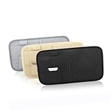 ARTSEWPLY Auto Sonnenblende Organizer Aufbewahrungstasche mit Befestigungsband Multifunktionaler Visierhalter für Brillen Karten Führerschein Passend für Pkw Suv und Lkw