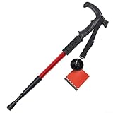 Leichter Trekkingstock mit verstellbarer Höhe, ideal für verschiedene Outdoor-Aktivitäten (rot)