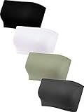Geyoga 4 Stück Trägerlos Ungepolstert Bandeau Tube Top BH...