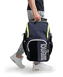 ARENA Unisex-Adult Spiky III Backpack 45 Rucksack, Navy-NEON_Yellow, NS