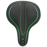 LOLPALONE Fahrradsitz Fahrrad Universal Sattel Verbreitert Bequem Kissen Gummi Ball Upgrade Fahrrad Zubehör Schwarz + Grün