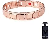 Bian-cat Kupfer-Puls-Prostata-Wellnessband, magnetisches Kupfer-Armband, magnetisches Kupfer-Prostata-Armband verbessert die Durchblutung, magnetisches Kupfer-Magnetband für Männer (Roségold)