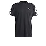 adidas Herren Train Essentials 3-Stripes Training Tee, Black / White, L