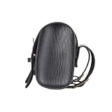 Toddmomy PU Leder Retro Fahrradtasche Fahrrad Aufbewahrungstasche Faltbare Gürteltasche mit Praktischem Design für Mountainbike Gepäckträger Sattel Schwarz