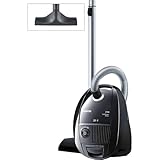 Siemens Staubsauger mit Beutel Z 3.0 VSZ3B212, Bodenstaubsauger, Hygiene-Filter, Bodendüse für Parkett, Teppich, Fliesen, langes Kabel, niedriger Stromverbrauch, 600 W, schwarz