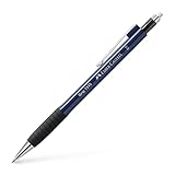 FABER-CASTELL 134599 - Druckbleistift GRIP 1345 black, Härtegrad B, Minenstärke 0.5 mm, mit integriertem Radiergummi, 1 Stück