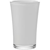 LEONARDO HOME Bloom geschwungene konische Glasvase, weiß lackierte Vase für Blumen oder zur Decko, 21 cm, 1,5l, 073752