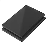 ABS Kunstoffplatte, ABS Platte in SCHWARZ ODER WEIß | VIELE verschiedene FORMATE in Stärken 1-10mm TOP Qualität (2 Stück | 20 x 30cm, 1mm Schwarz)