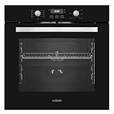KB-ELEMENTS Einbaubackofen mit stecker - einbaubackofen 60cm, 73 Liter, Aqua Clean, Circle Fan Heater, Wide-Screen-Window, versenkbare Drehknebel, ELK75EV2