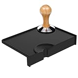 Tampermatte Silikon Espresso Tamper mit Kantenschutz - Tamping Matte Anti-Rutsch Tampen incl. Kaffee Tamper Matte Stellplatz für Schützt Arbeitsplatte Kaffeeecke, Ideales Siebträger Zubehör 21.2x15cm