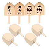 MILISTEN 8 Stück Kreiselspielzeug für Chanukka-Kreisel Holz Dreidels Chanukka-Dreidel-Neuheitsspielzeug Hanukka - Dreidel-Spiel Bunte hebräische Buchstaben Dreidel hagazussa