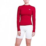 Sportkind Mädchen & Damen Sport Langarm Funktionsshirt mit Daumenloch, Laufshirt, UV-Schutz, atmungsaktiv, Bordeaux rot, Gr. XL