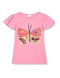 s.Oliver Junior Girl's T-Shirt mit Pailletten, PINK, 104/110