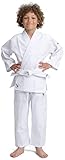 IPPONGEAR Beginner 2 Kinder Judoanzug Kampfsport Anzug inkl Gürtel [Ausrüster der deutschen Nationalmannschaft I Gummizug & Schnürbund an der Hose I 190gr/m² Stoffdichte] weiß