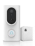 SOREX Senso Türsprechanlage - WLAN-Gegensprechanlage mit Kamera - Kabellos, mit Batterie - Inkl. App, kompatibel mit Google Home & Amazon Alexa - Einfache Montage, wasserdicht (Weiß)